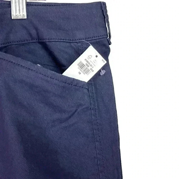 Old Navy Women 16 Blue Pixie Slim Mid Rise Stretch Ankle Length Pants NEW - Picture 3 of 11